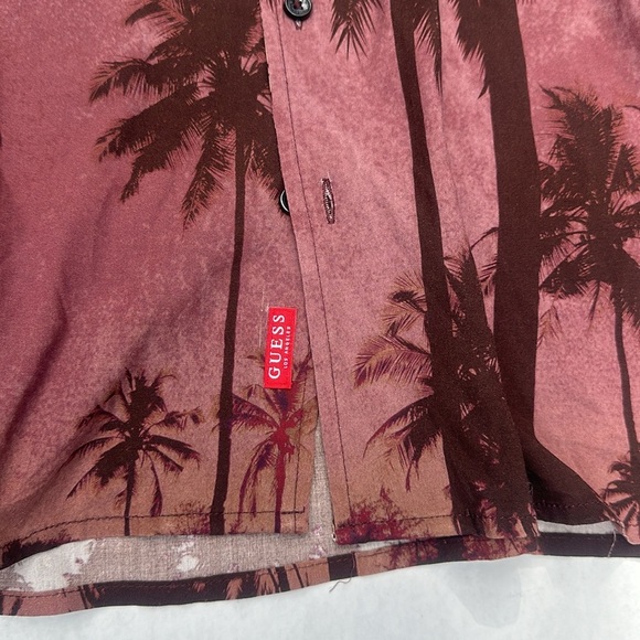 New GUESS Short Sleeve Casual Printing Hawaiian Mens Shirt SZ XXL - Picture 3 of 4